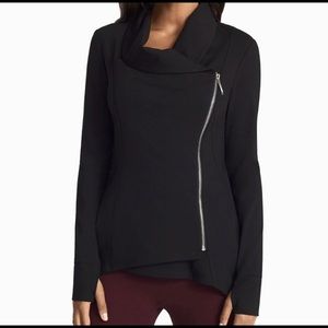 White House Black Market Ponte Asymmetrical Zip Jacket Sz12